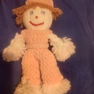 Vintage Handmade Scarecrow Doll